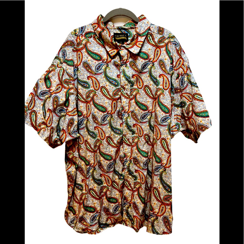 Mens big size Daniel Cremieux short sleeve paisley shirt 3XB